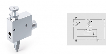 Трехлинейный регулятор расхода с предохранительным клапаном RFP3 1/2" c/VMP
