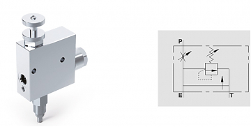 Трехлинейный регулятор расхода с предохранительным клапаном RFP3 1/2" c/VMP  Трехлинейный регулятор расхода с предохранительным клапаном RFP3 1/2" c/VMP