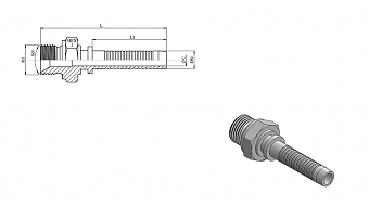 R9 MALE BSP 1/4"-19/0-04 DN6 WP=700bar