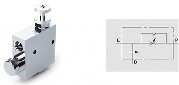 Регулятор расхода трехлинейный с обратным клапаном RFP3 3/8" c/VU Регулятор расхода трехлинейный с обратным клапаном RFP3 3/8" c/VU