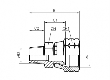 Адаптер JIC 9/16"-NPTF 1/2" (Г-Ш)