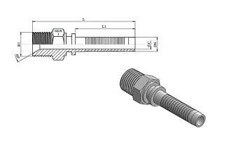 R9 NPTF 1/4"-18/0-04 DN6 WP=700bar