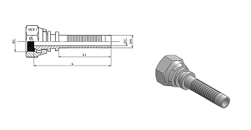 R9 BSP 1/4"-19/0-04 DN6 WP=700bar
