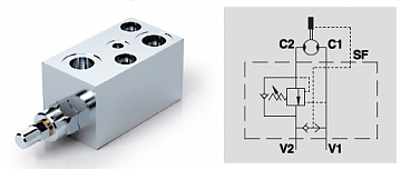 Клапан тормозной одностороннего действия с линией разблокировки тормозов VBCDF 1/2” SE OMS SF Клапан тормозной одностороннего действия с линией разблокировки тормозов VBCDF 1/2” SE OMS SF