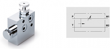 Регулятор расхода трехлинейный  RFP3 1/2" OMS  Регулятор расхода трехлинейный  RFP3 1/2" OMS