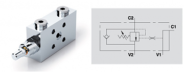 Клапан тормозной одностороннего действия VBCD 1/2“ SE/FL Клапан тормозной одностороннего действия VBCD 1/2“ SE/FL