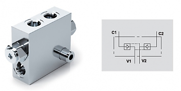 Гидрозамок двухсторонний VBPDE 3/8” A FLV Гидрозамок двухсторонний VBPDE 3/8” A FLV