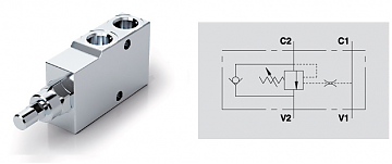Клапан тормозной одностороннего действия VBCD 1" SE/А  Клапан тормозной одностороннего действия VBCD 1" SE/А