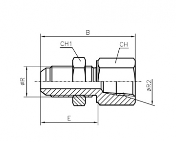 Переборочный JIC 1.5/8" - NPT 1.1/4" (Ш-ВНР)
