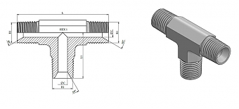 Тройник NPT 1/2" (ш-ш-ш)