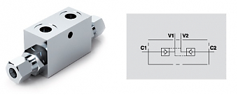 Гидрозамок двухсторонний VBPDE 3/8” L 2 CEXC